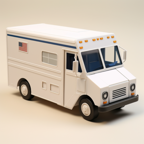 Model Mail Truck Replica